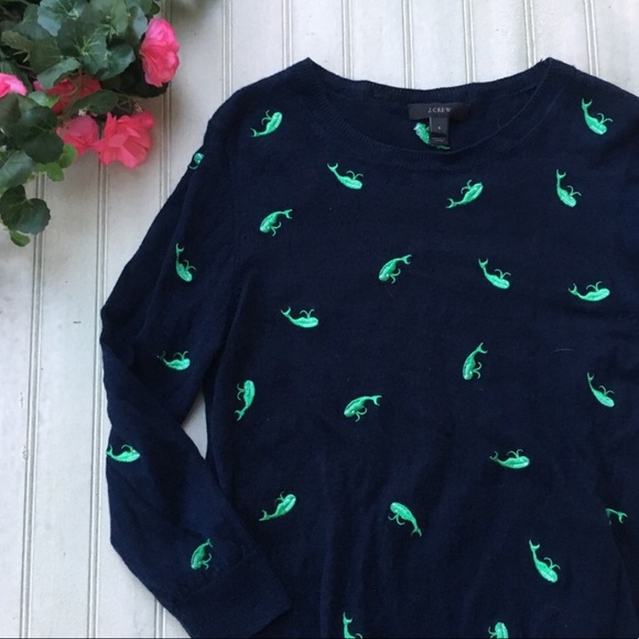 J. Crew Sweaters - J. Crew Linen Tippi Whale Sweater